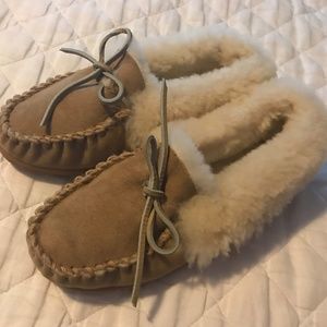 beige moccasins